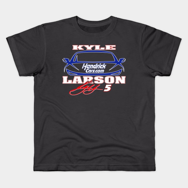 #5 Kyle Larson Fan Car Kids T-Shirt by Lifeline/BoneheadZ Apparel